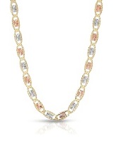 handsome three tone gold baby necklace
